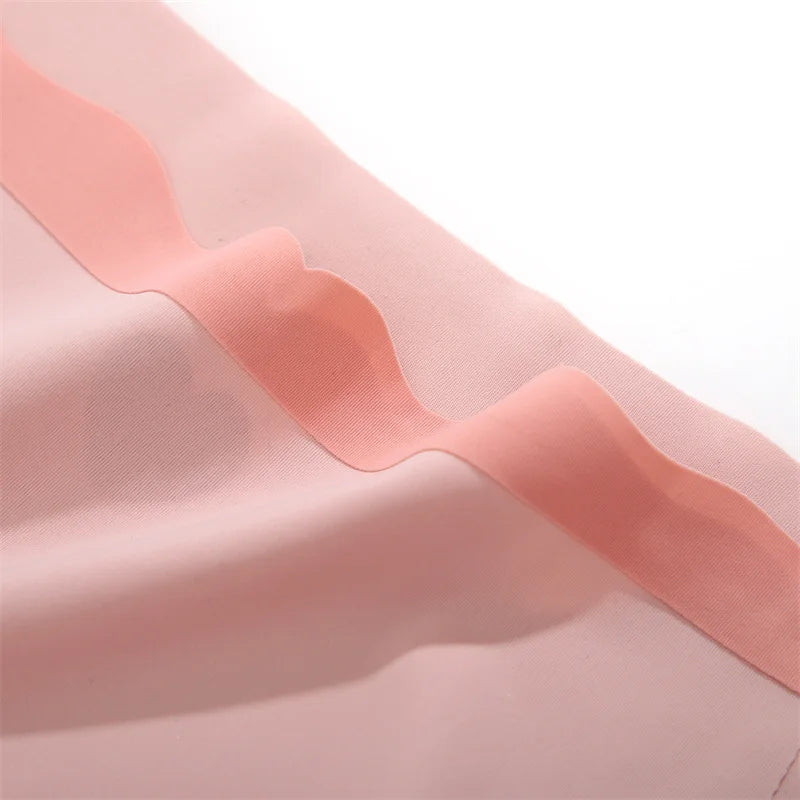 Seamless Bras Set for Women Push Up  Bras Heart Pattern Bralette Sexy Low Rise Ice Silk Briefs Wavy Edge Underwear Set Female