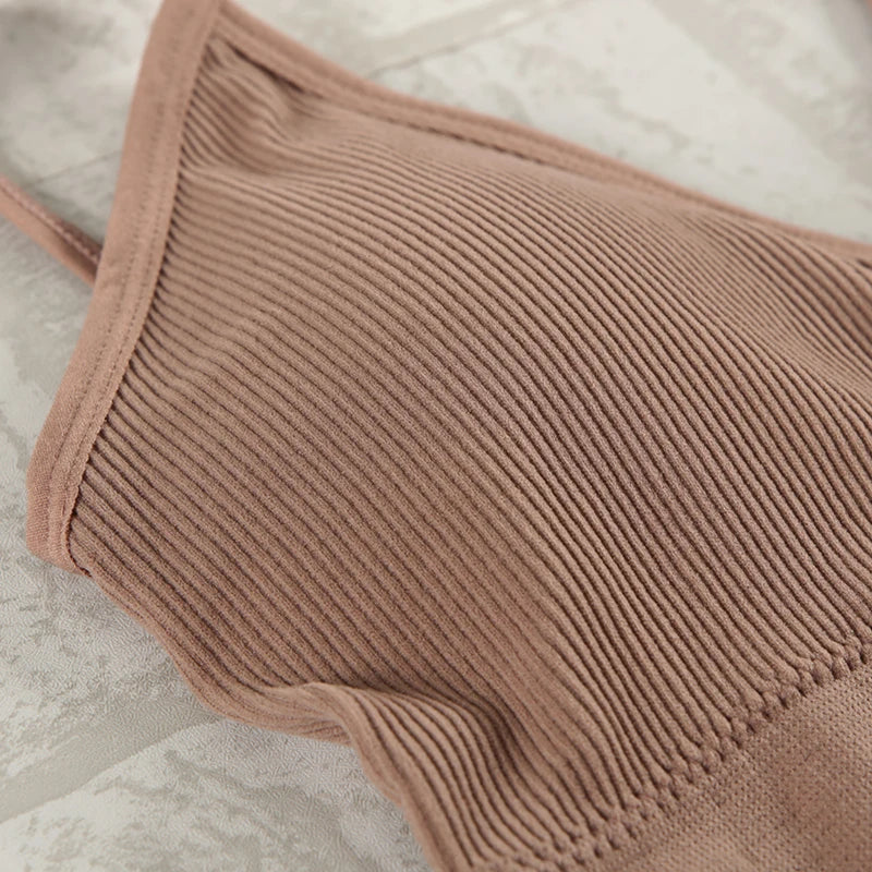 2Pcs Bra Set Underwear Set Women Panties Sexy G-String Seamless Bralette Female Lingerie Soft Tank Crop Top 2023 New