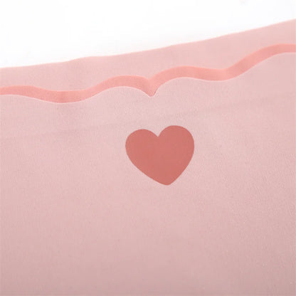 Seamless Bras Set for Women Push Up  Bras Heart Pattern Bralette Sexy Low Rise Ice Silk Briefs Wavy Edge Underwear Set Female