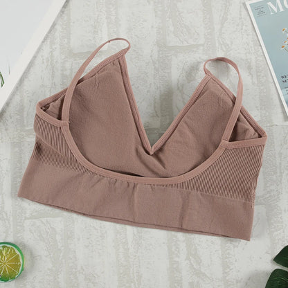 2Pcs Bra Set Underwear Set Women Panties Sexy G-String Seamless Bralette Female Lingerie Soft Tank Crop Top 2023 New