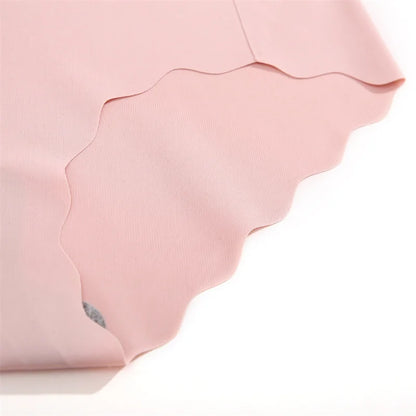 Seamless Bras Set for Women Push Up  Bras Heart Pattern Bralette Sexy Low Rise Ice Silk Briefs Wavy Edge Underwear Set Female